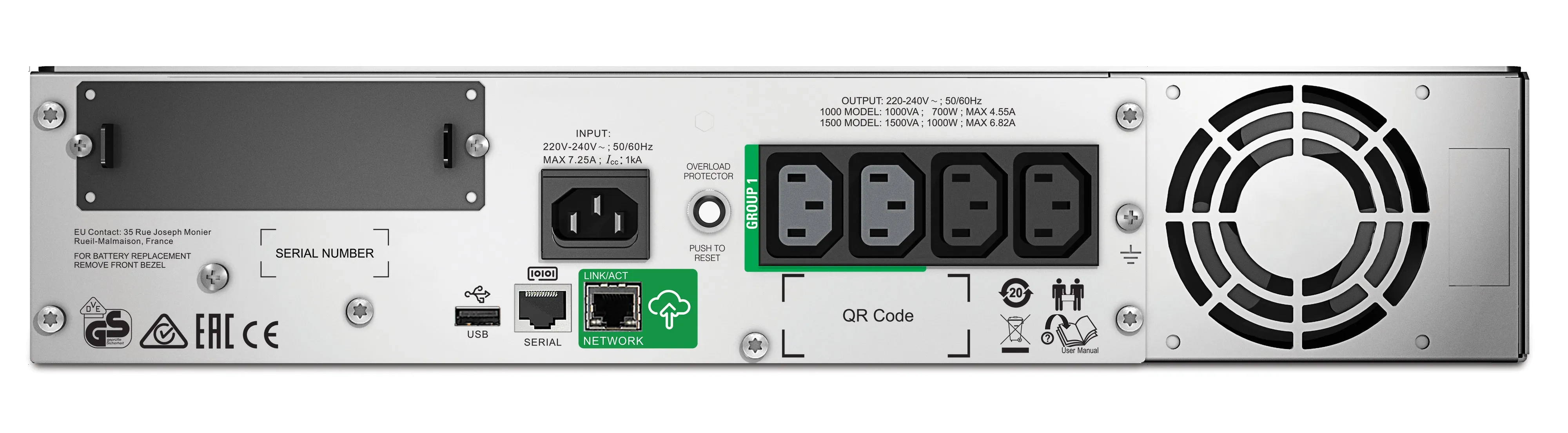 Apc Smart-Ups 1500Va Lcd Rm 2U