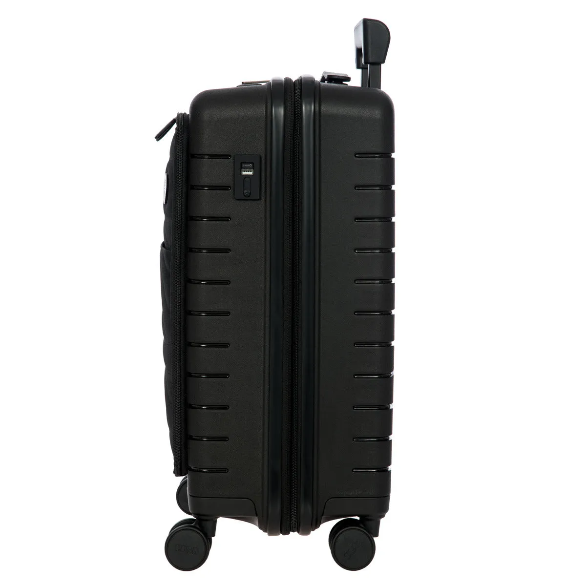 Bric's B Y Ulisse Expandable Spinner with Pocket - 21" Black