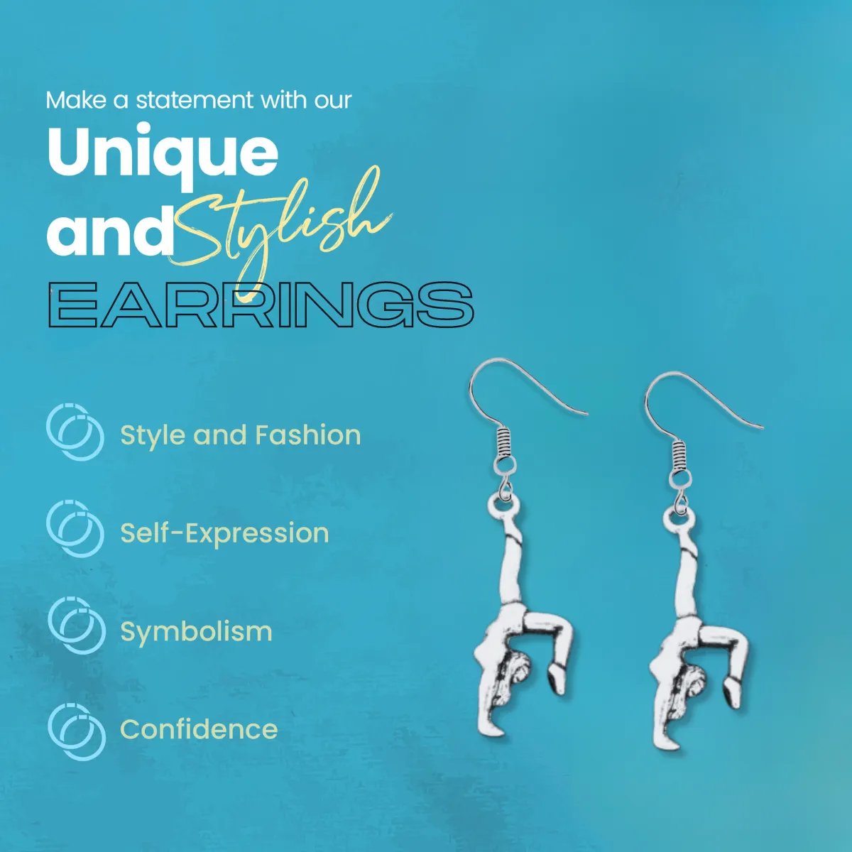 Girls Gymnastics Earrings - Backbend