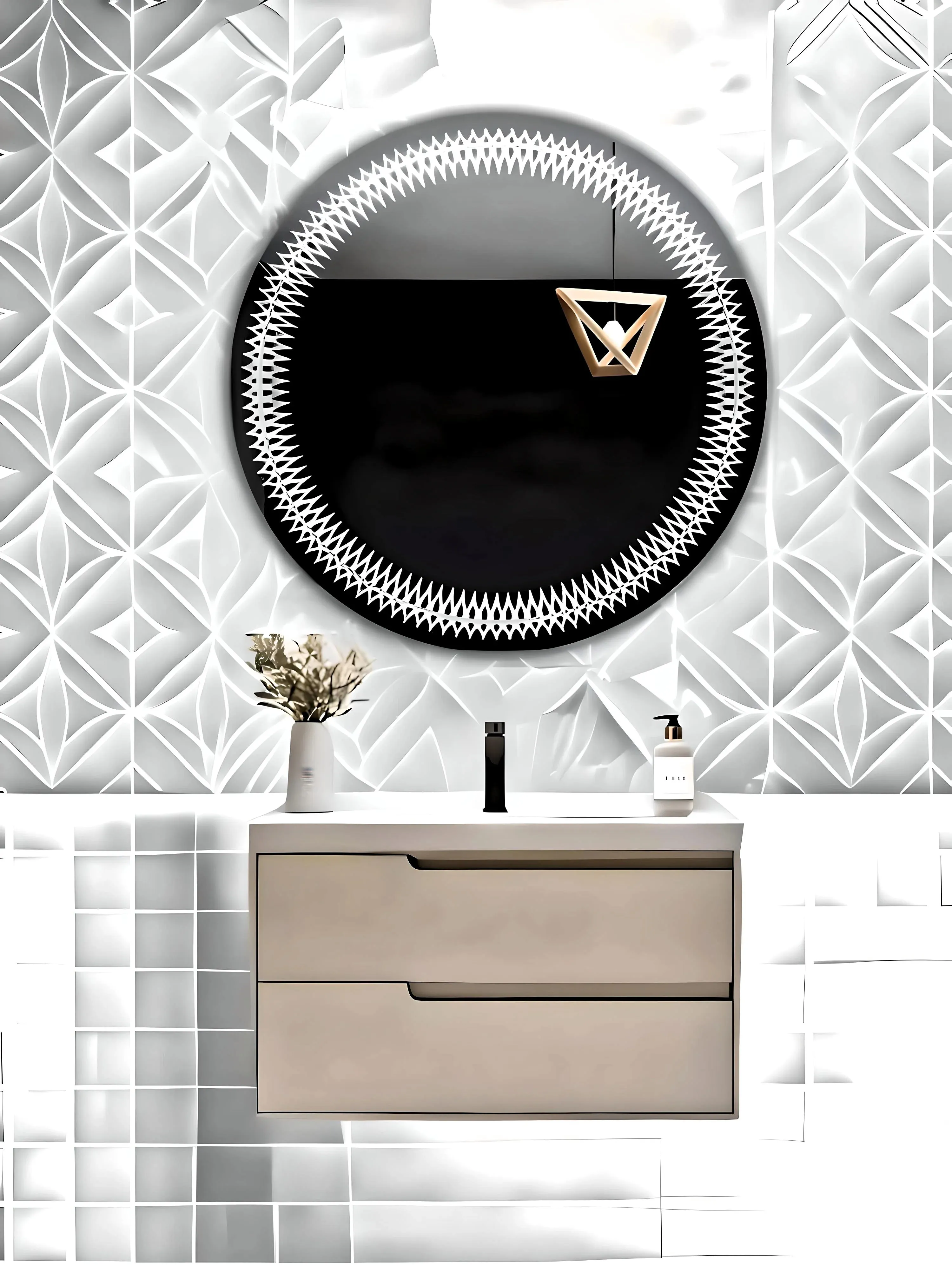 Glamorous LED Round Mirror