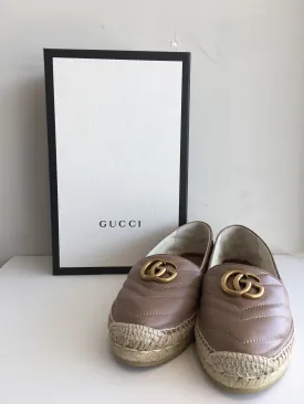 Gucci Leather Platform Espadrilles