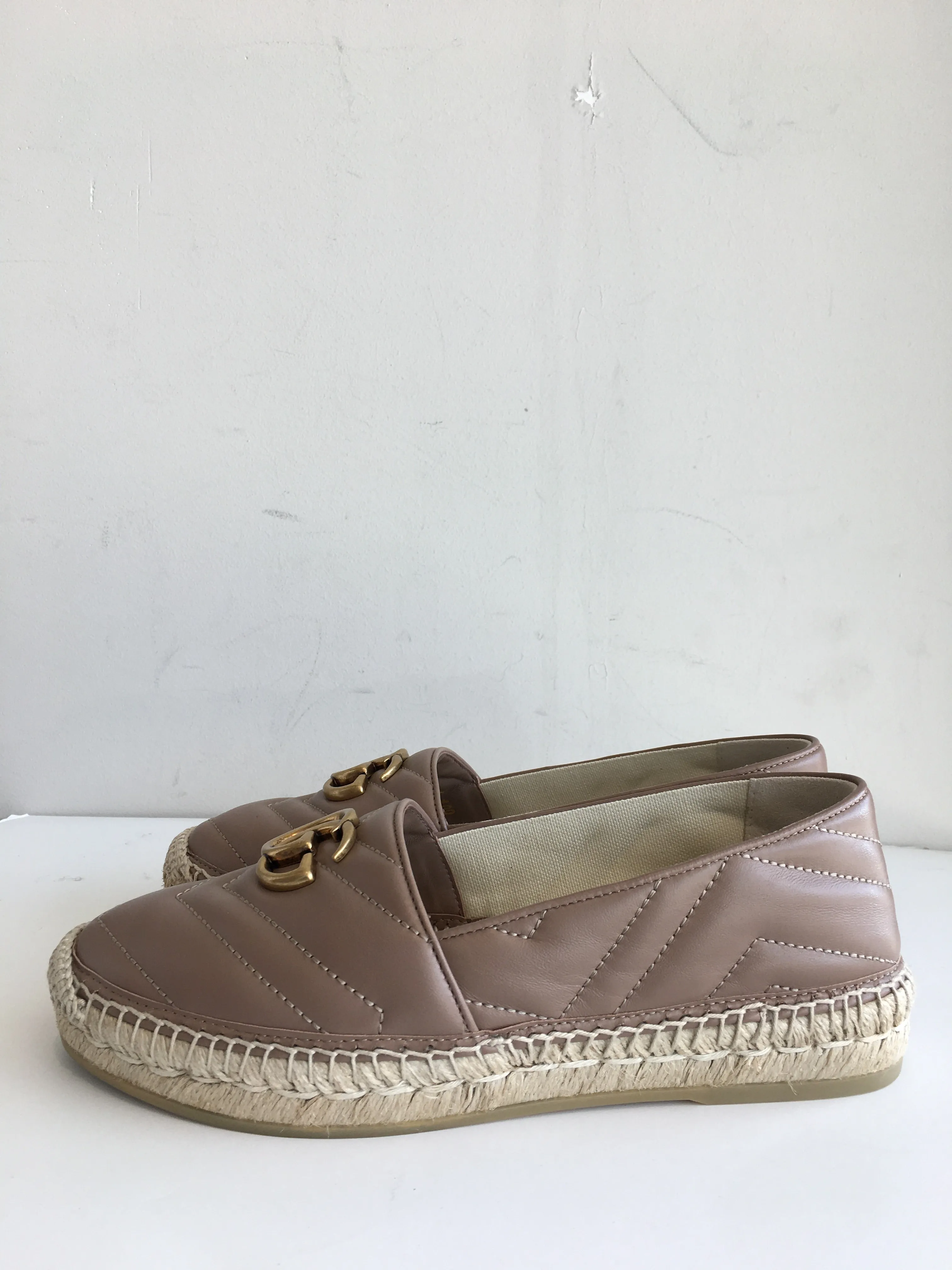 Gucci Leather Platform Espadrilles