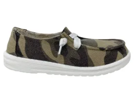 Gypsy Jazz Kid's "Kitty Kat" Camo Slip-on Shoes