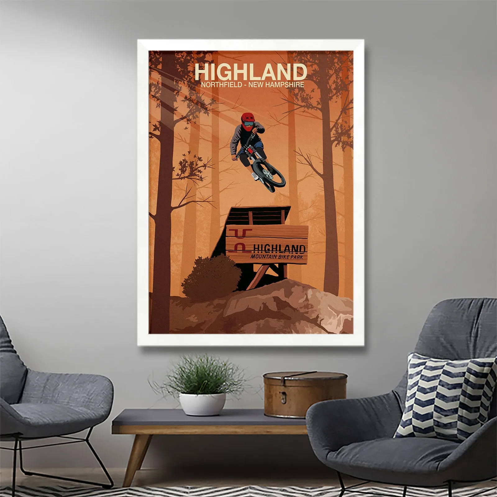 Highland Mountain Bike Poster