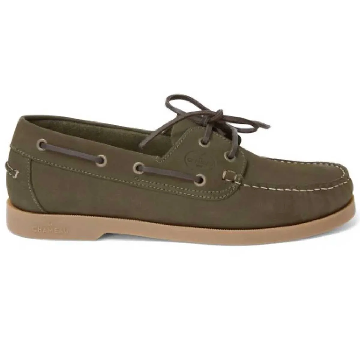 LE CHAMEAU Galion Deckshoes - Men's - Dark Green Nubuck