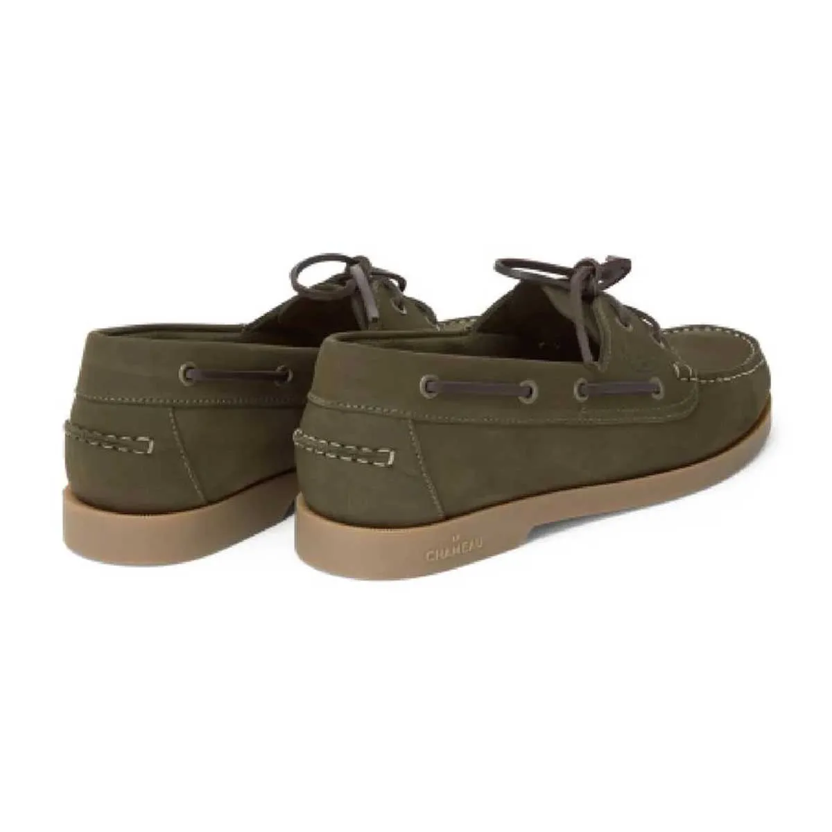 LE CHAMEAU Galion Deckshoes - Men's - Dark Green Nubuck