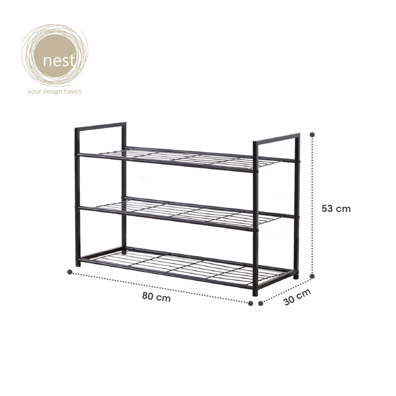 NEST DESIGN LAB Premium 3L Shoe Rack 3 Layer