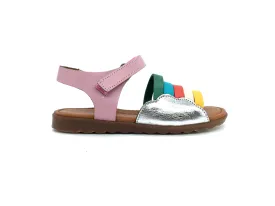 Nubebe Rainbow Leather Sandals