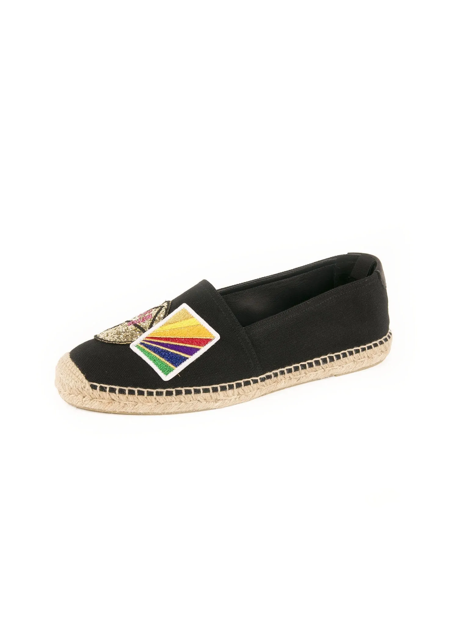 Patched Espadrilles - Black