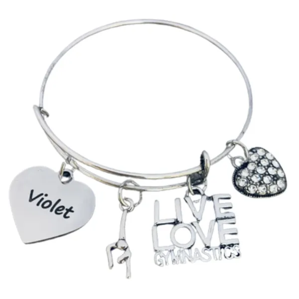 Personalized Engraved Gymnastics Bracelet