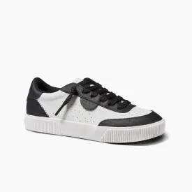 Reef Womens Lay Day Seas Black White Leather