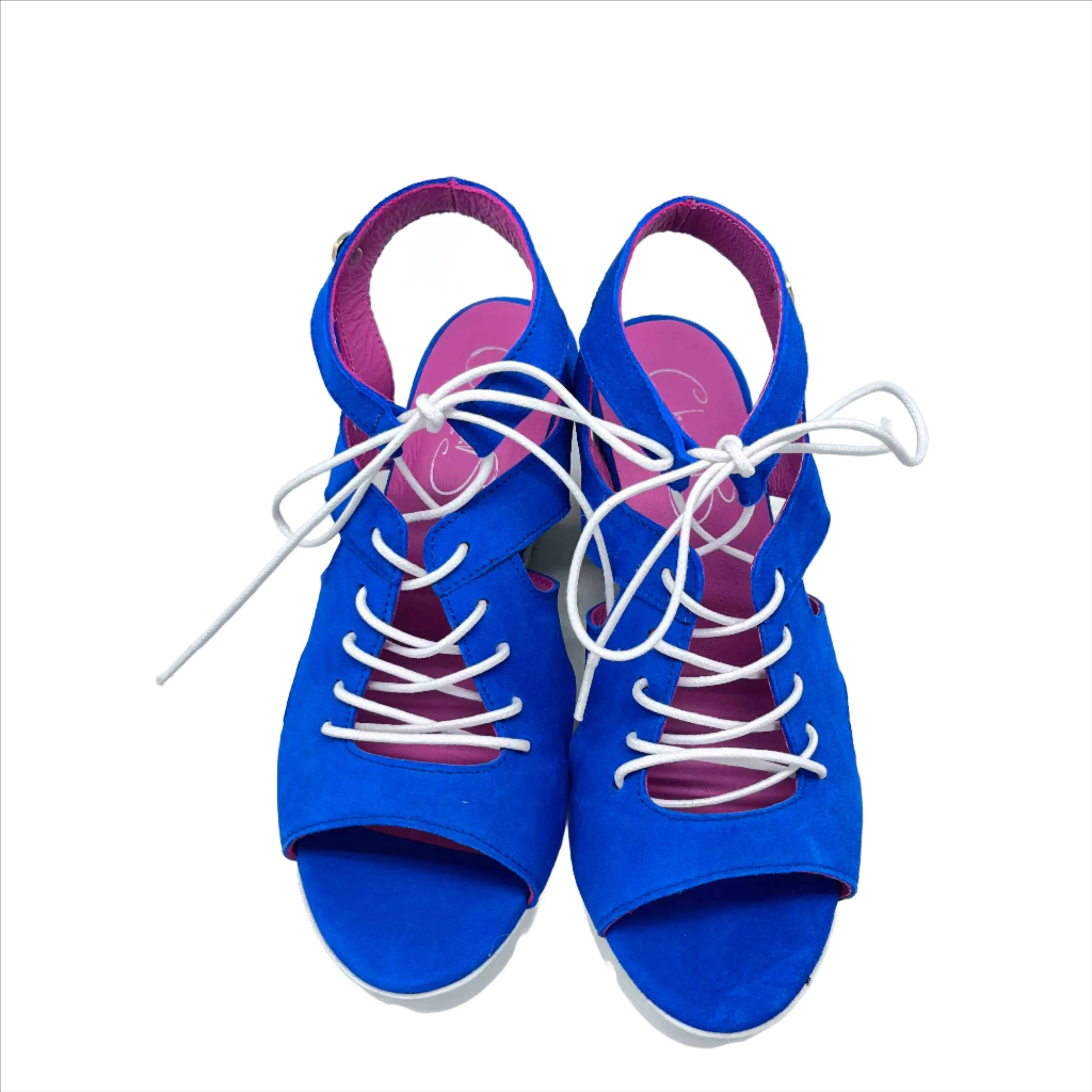 Sissors - Royal Blue wedge sandal