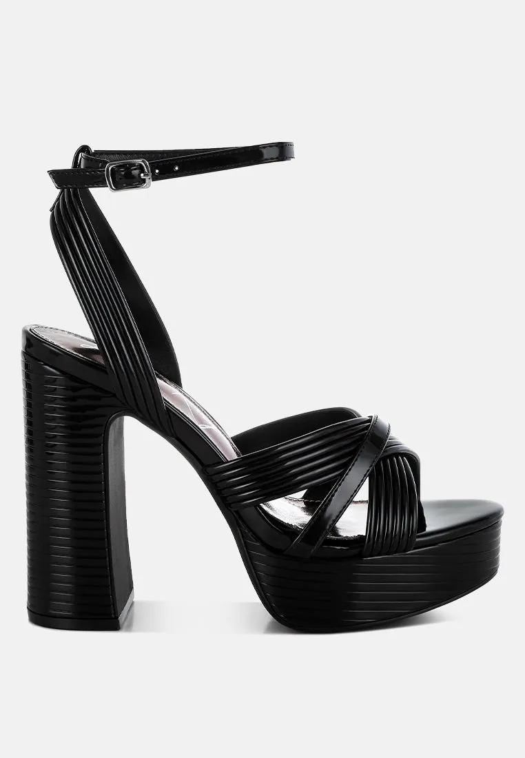 Socialite Metallic Ankle Strap Heel Sandals