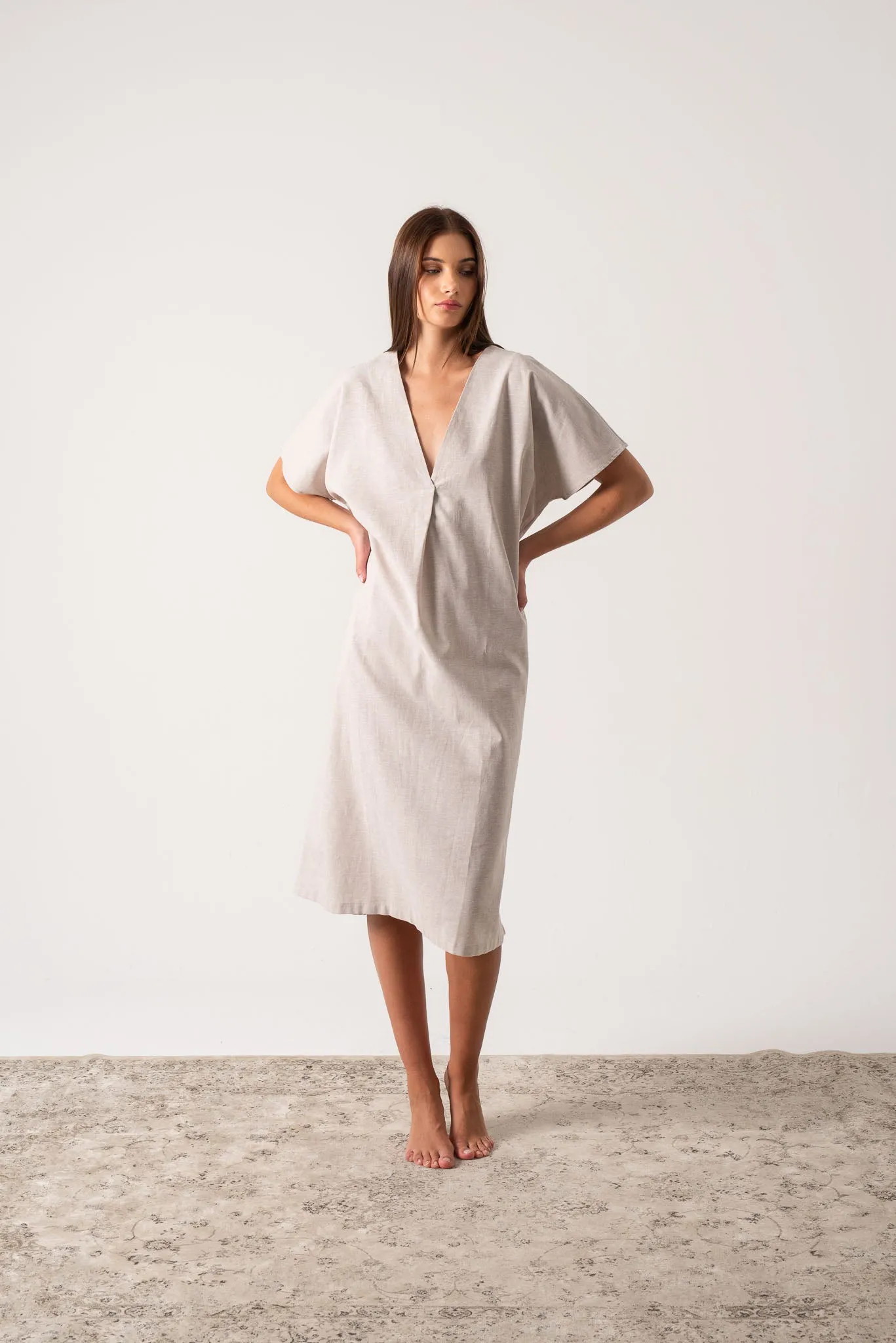 Vacanza Linen Kaftan Natural