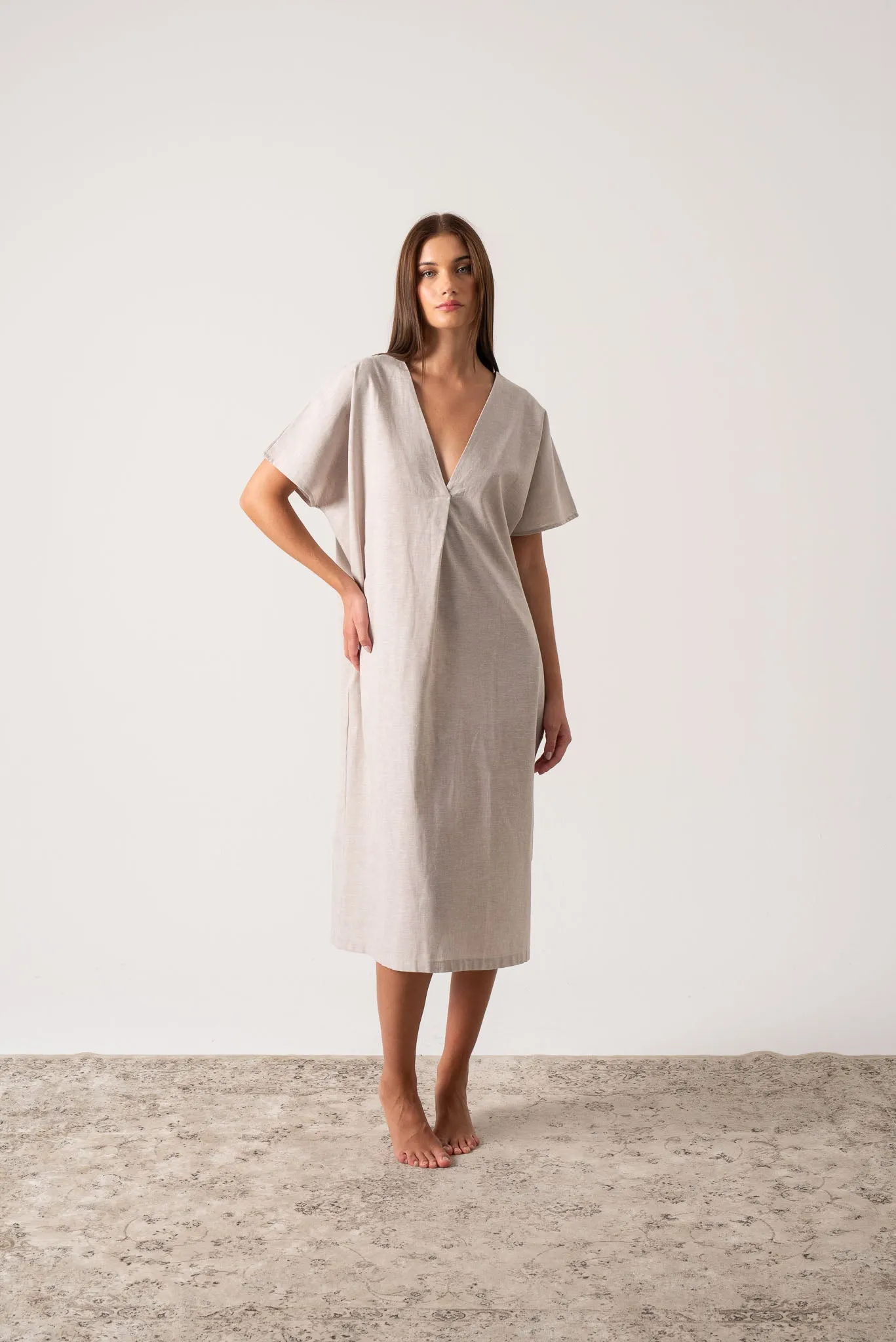 Vacanza Linen Kaftan Natural