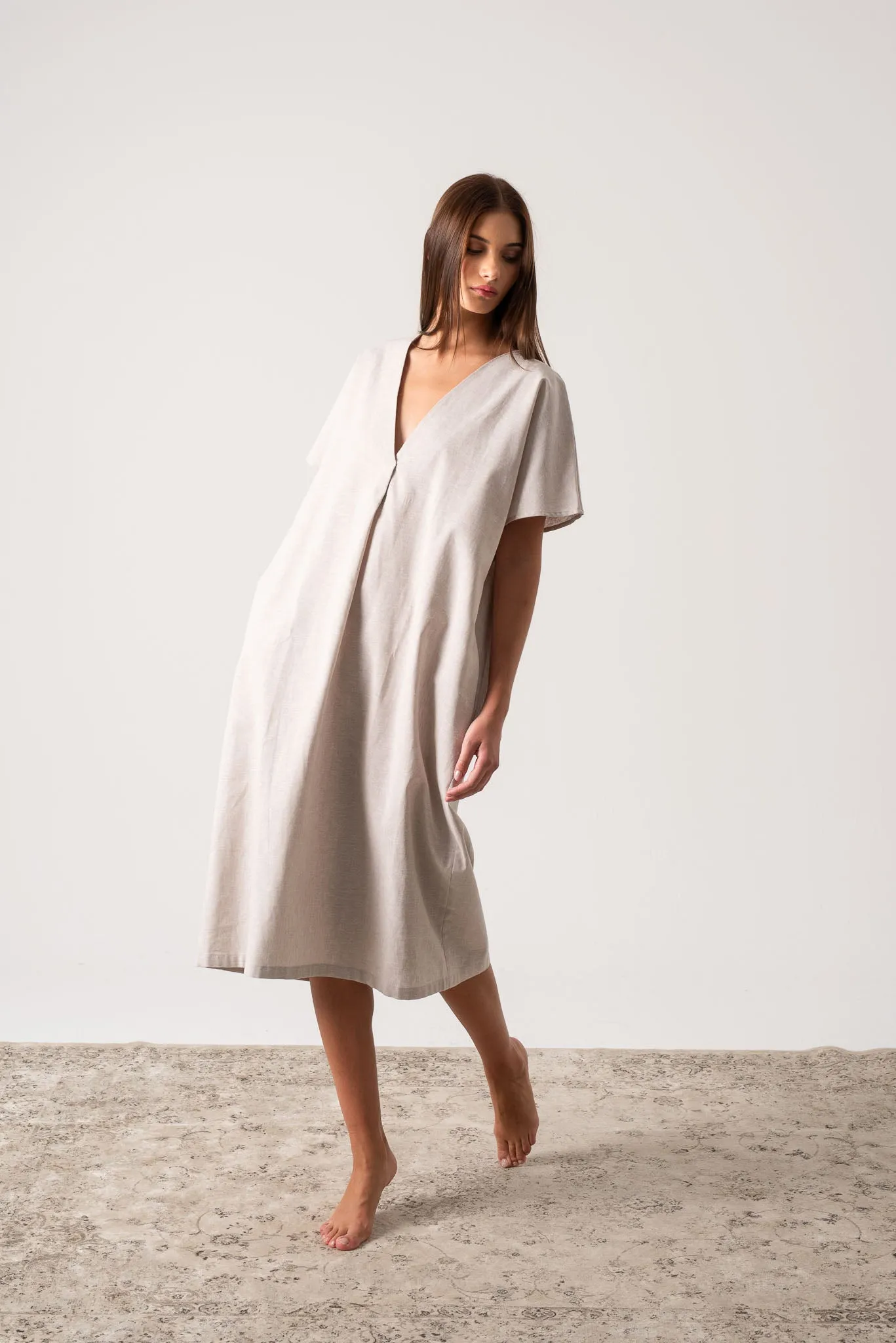 Vacanza Linen Kaftan Natural