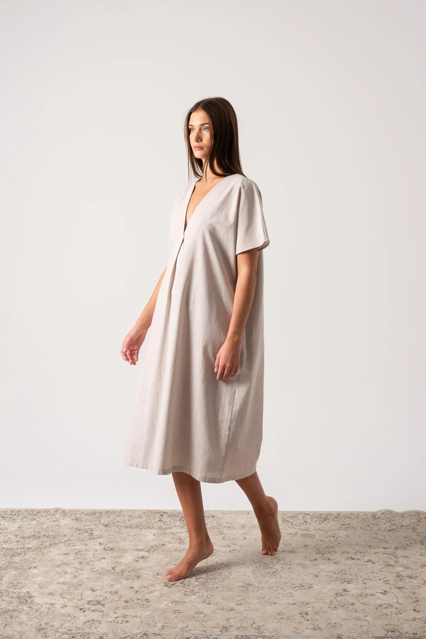 Vacanza Linen Kaftan Natural