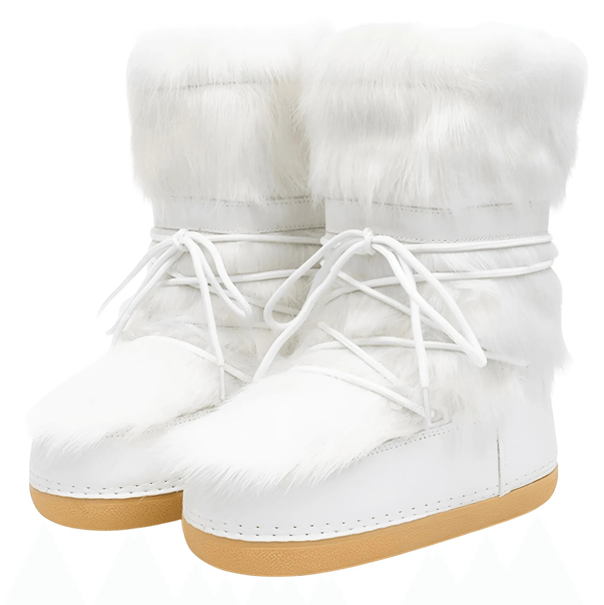 Winter Faux Fur Boots Snow Boots Women Fluffy Fuzzy Furry Faux Fur Boots Middle Calf Platform Pink Black White Furry Boots