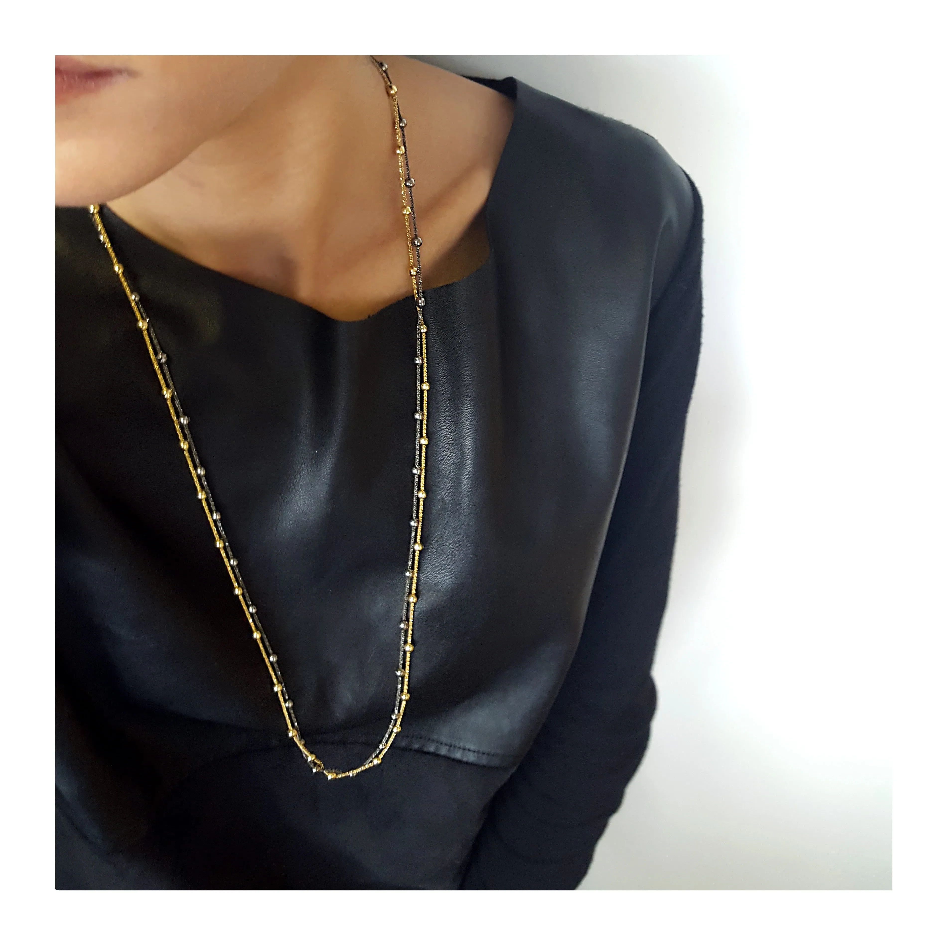 Yellow Gold Long Rio Necklace